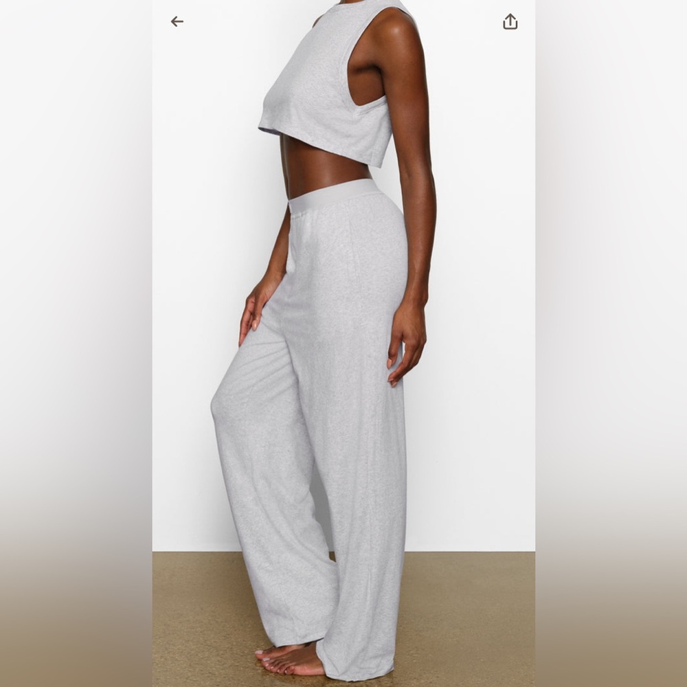 SKIMS NWT Boyfriend Loose Pant - Light Heather Gray